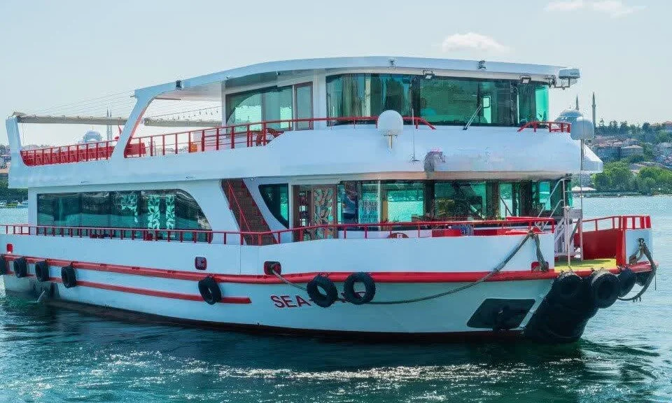 a boat cruising on the Bosphorus