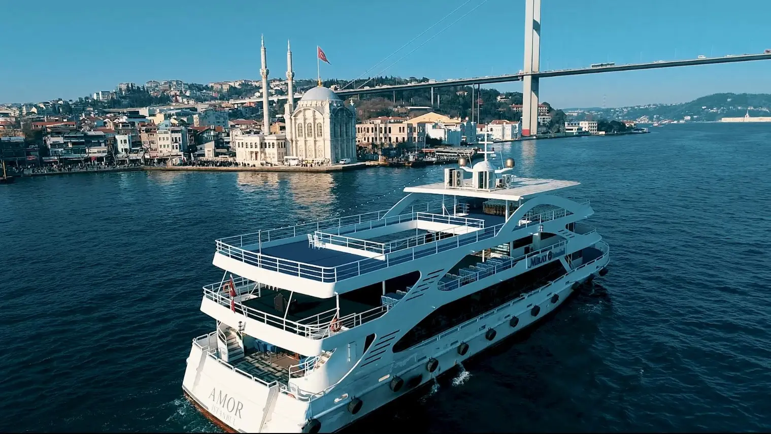 A boat on the Bosphorus in Istanbul where Corporate events are held.