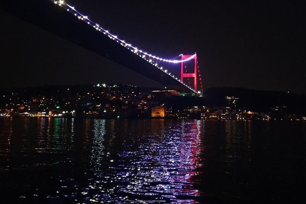 a view of Bosphorus on Dinner Cruise istanbul