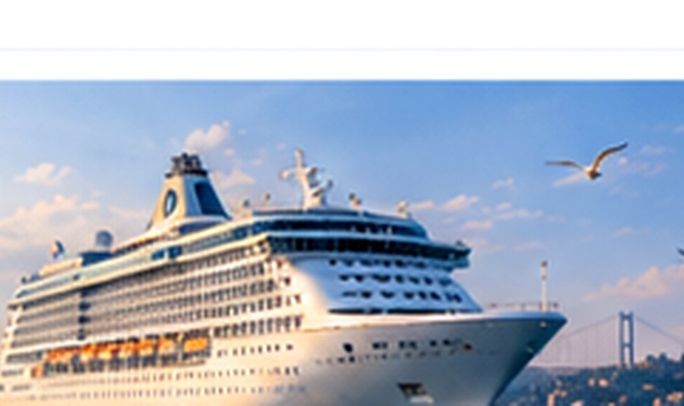 Large cruise ship in Istanbul